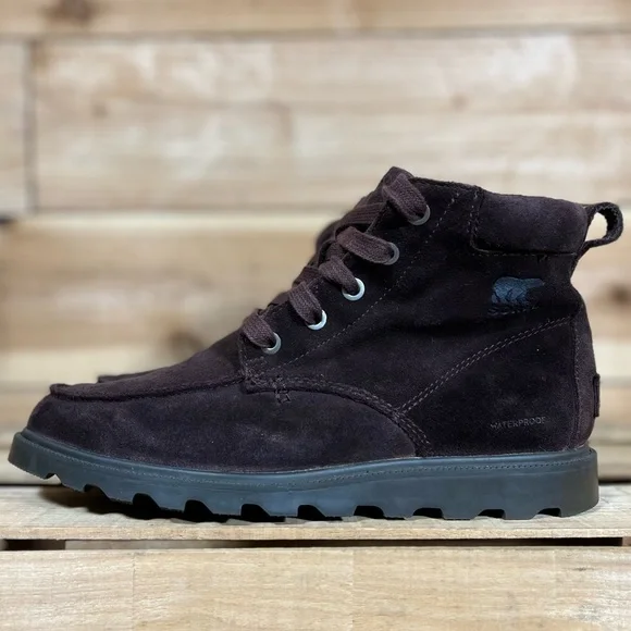 Sorel Madson MOC Toe Waterproof Boots, 5Y, Brown Leather - Picture 2 of 13